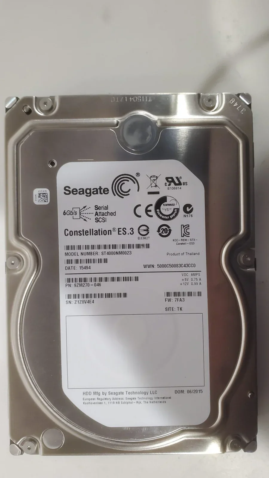2025-10-16-09-51-30 SEAGATE ST4000NM0023 4TB SAS 3.5 жесткий диск для сервера — изображение 1